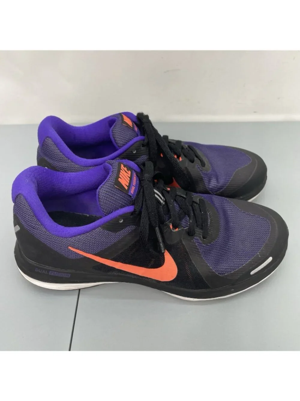 Nike Dual Fusion X2 Sneakers Shoes Running Training Purple Black Womens 8